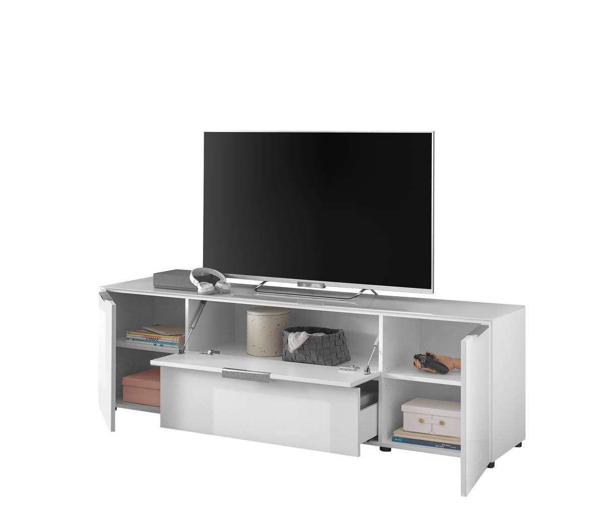 Lowboard Santorin weiß B/H/T: ca. 180x54x40 cm