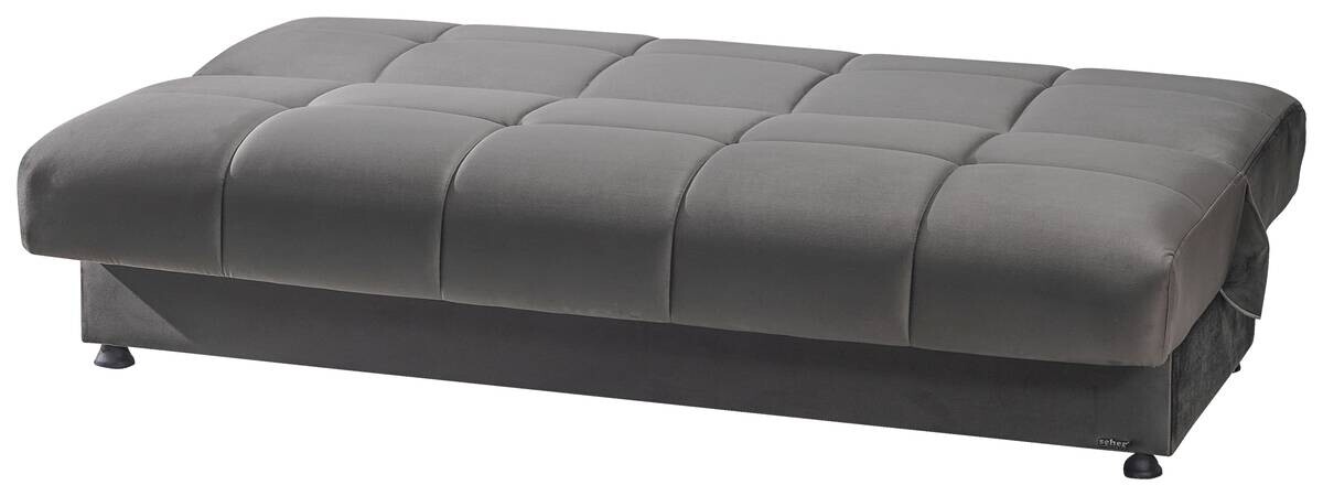Schlafsofa Alonso grau Microfaser B/H/T: ca. 196x89x83 cm