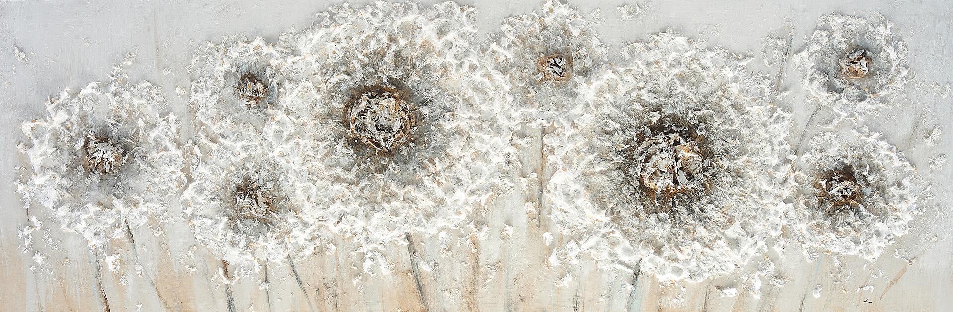 Ölgemälde Pusteblumen B/H: ca. 120x40 cm