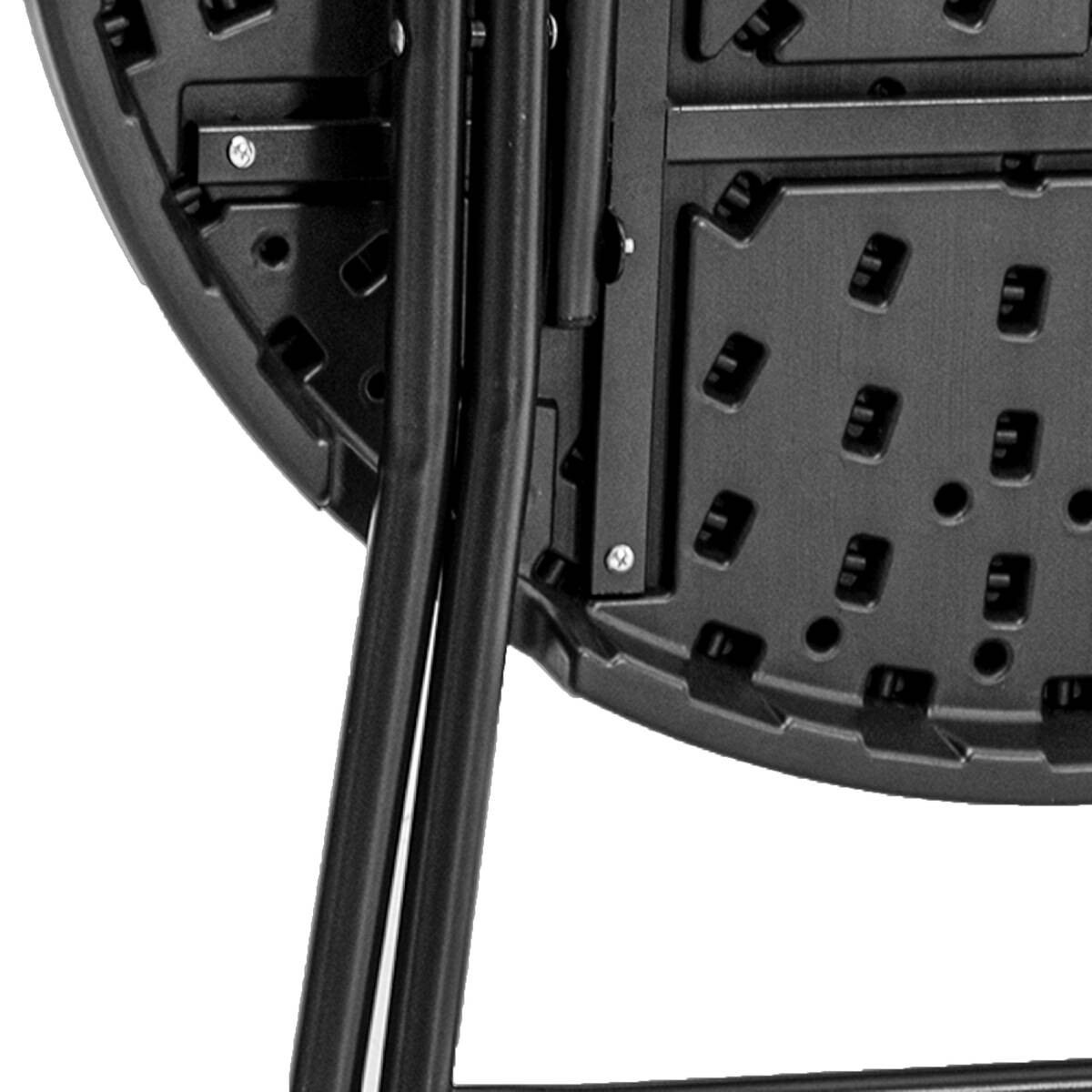 Outsunny Gartentisch dunkelgrau Polyethylen B/H/L: ca. 80x73x80 cm