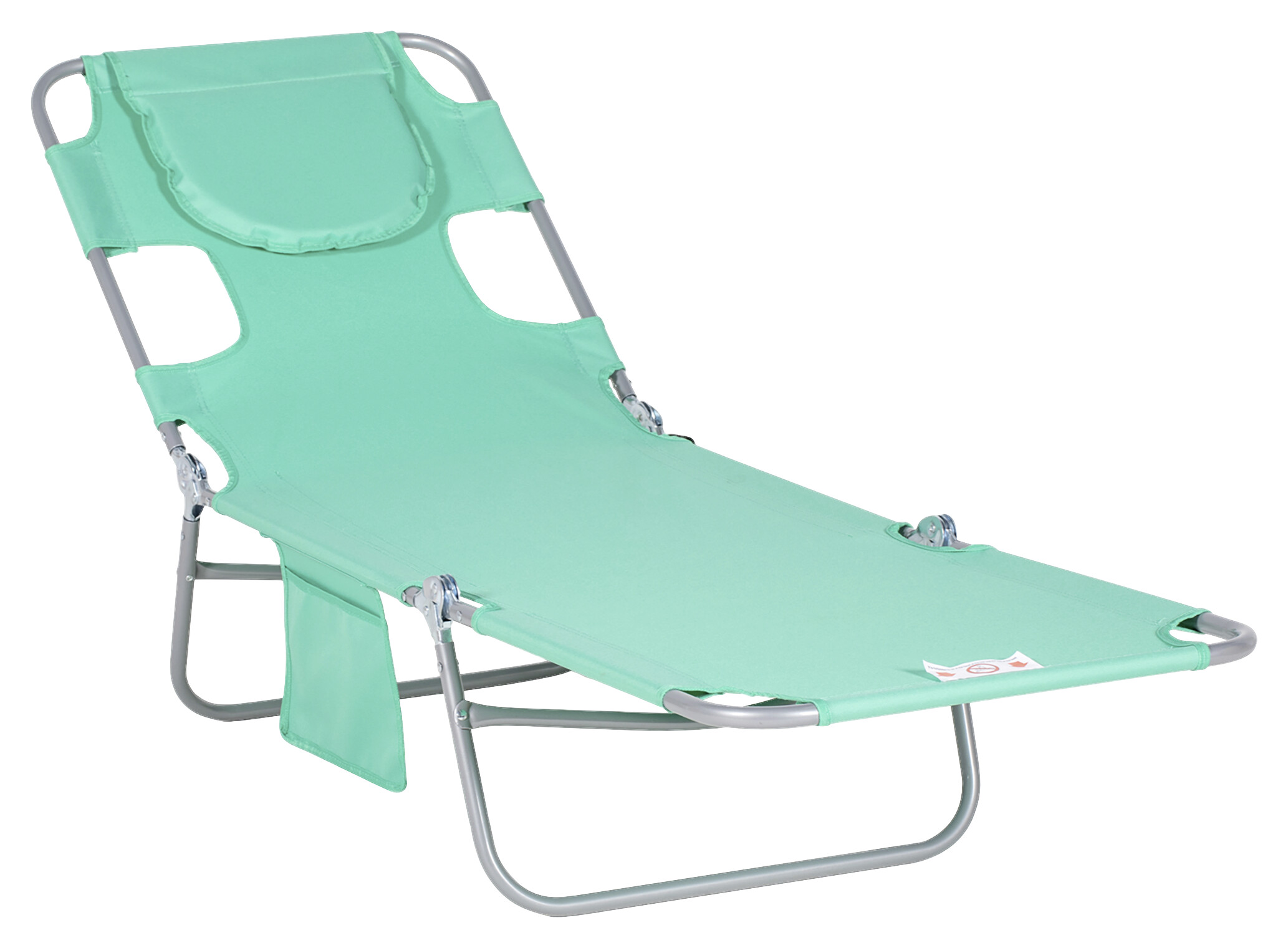 Outsunny Sonnenliege grün Polyester B/H/L: ca. 55x29x185 cm