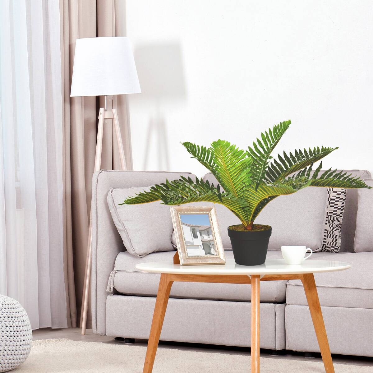 HOMCOM Kunstpflanze grün Polypropylen B/H/L: ca. 12,5x12,5x50 cm