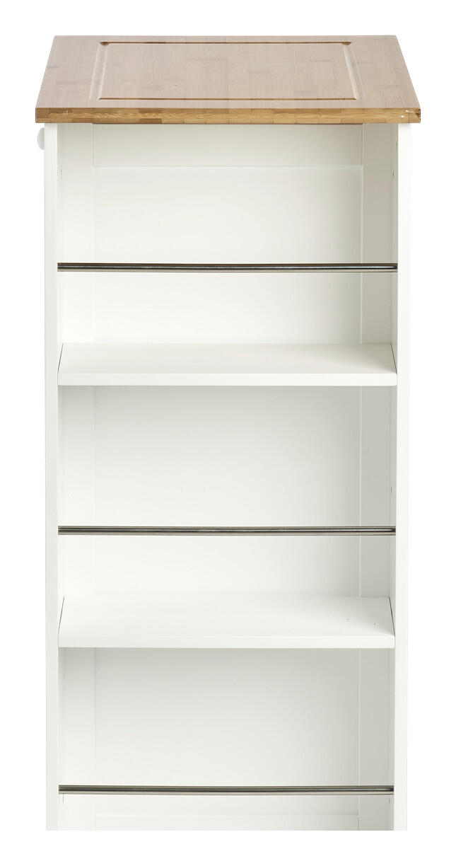 Zeller Küchenrollwagen weiß MDF B/H/L: ca. 50x86,5x37 cm