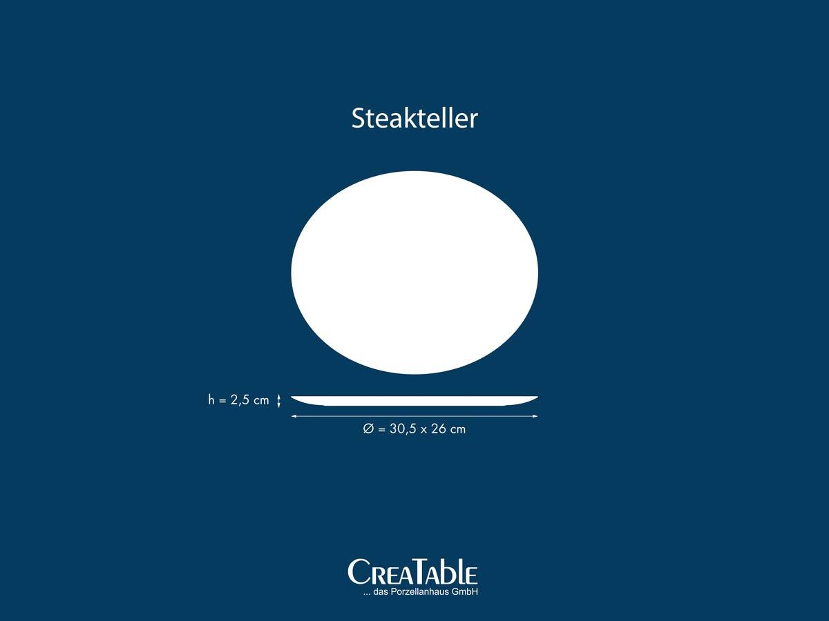 CreaTable Tellerset Gourmet weiß Porzellan