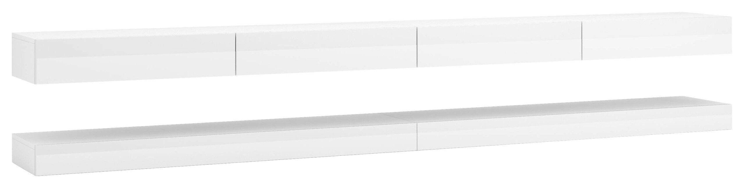 TV-Board Fly weiß weiß Hochglanz B/T: ca. 280x34 cm