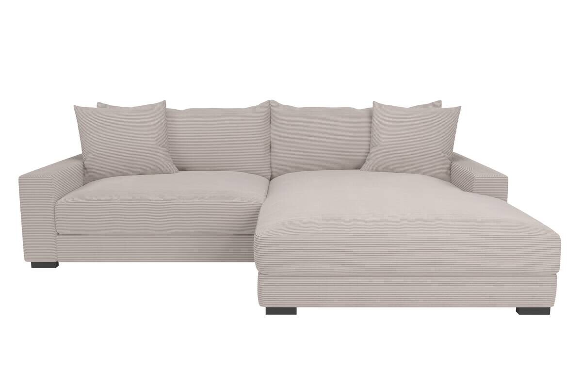 Ecksofa beige-grau Microfaser B/H/T: ca. 261x83x180 cm