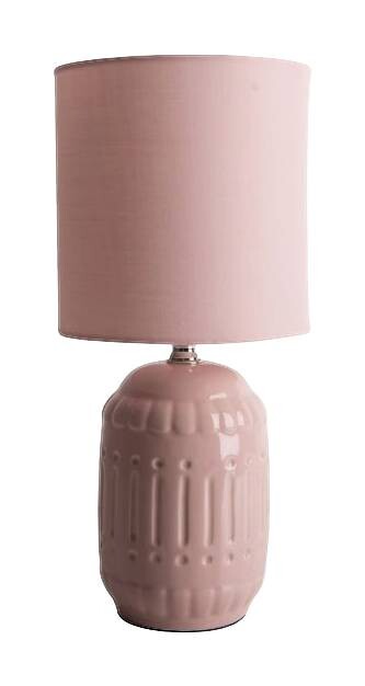 Näve Leuchten Keramik Tischleuchte NV3188332 lachs Keramik Metall Stoff B/H/T: ca. 14x30x14 cm E14 1 Brennstellen