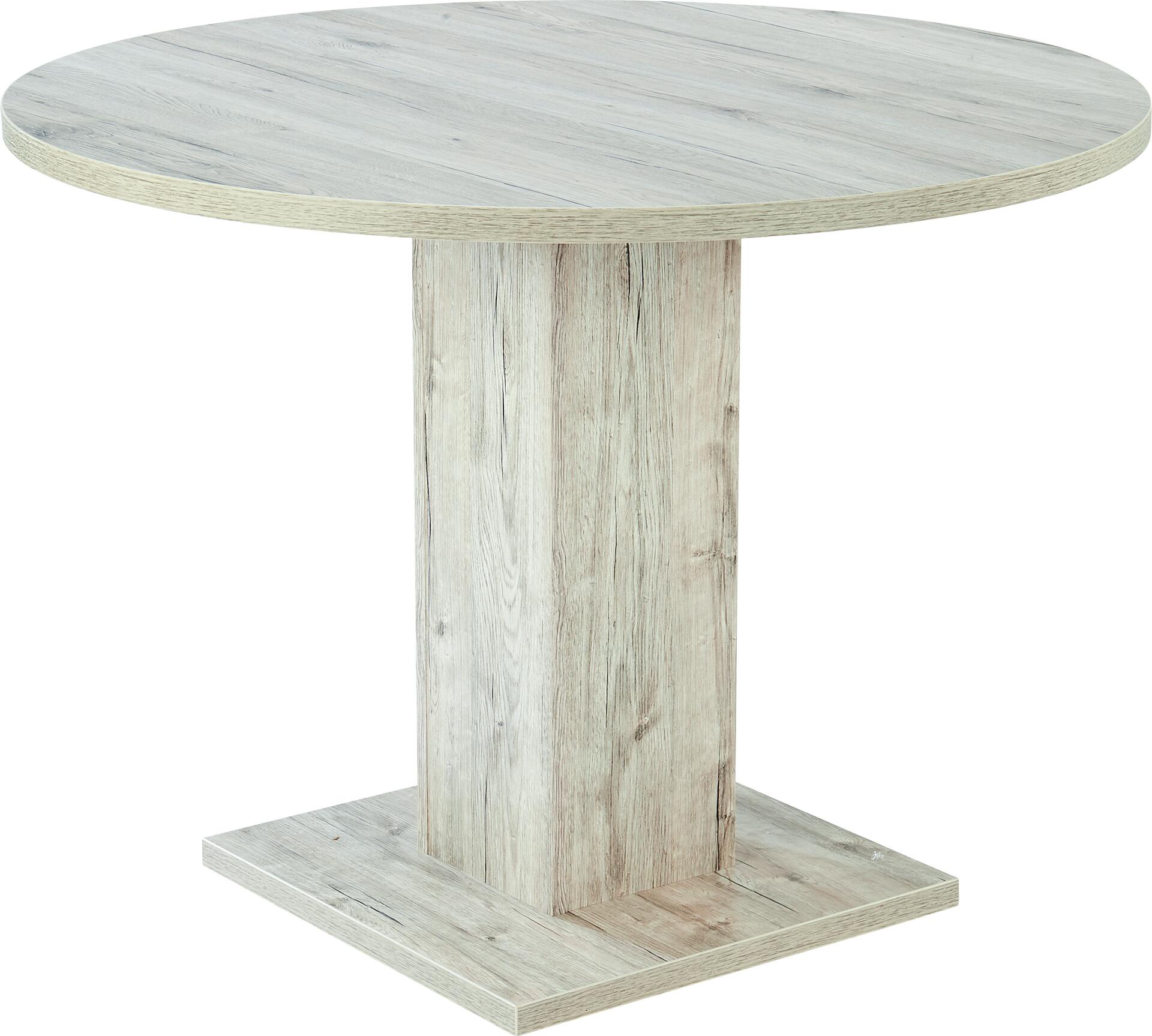 Esstisch Leo Eiche Sherwood Nachbildung B/H/T/D: ca. 100x75x100x100 cm