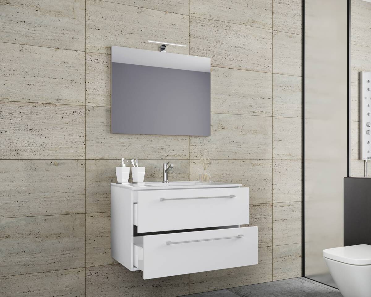 Waschplatz 3tlg-Badinos weiß weiß B/H/T: ca. 80x50x46 cm