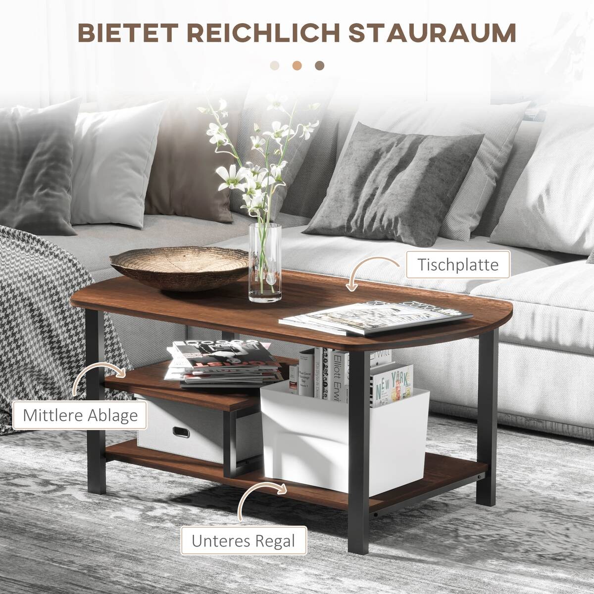 HOMCOM Couchtisch 833-952