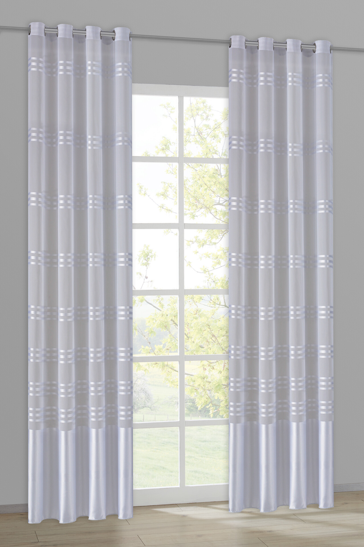 POCOline Ösenvorhang Chicago weiß B/L: ca. 150x245 cm