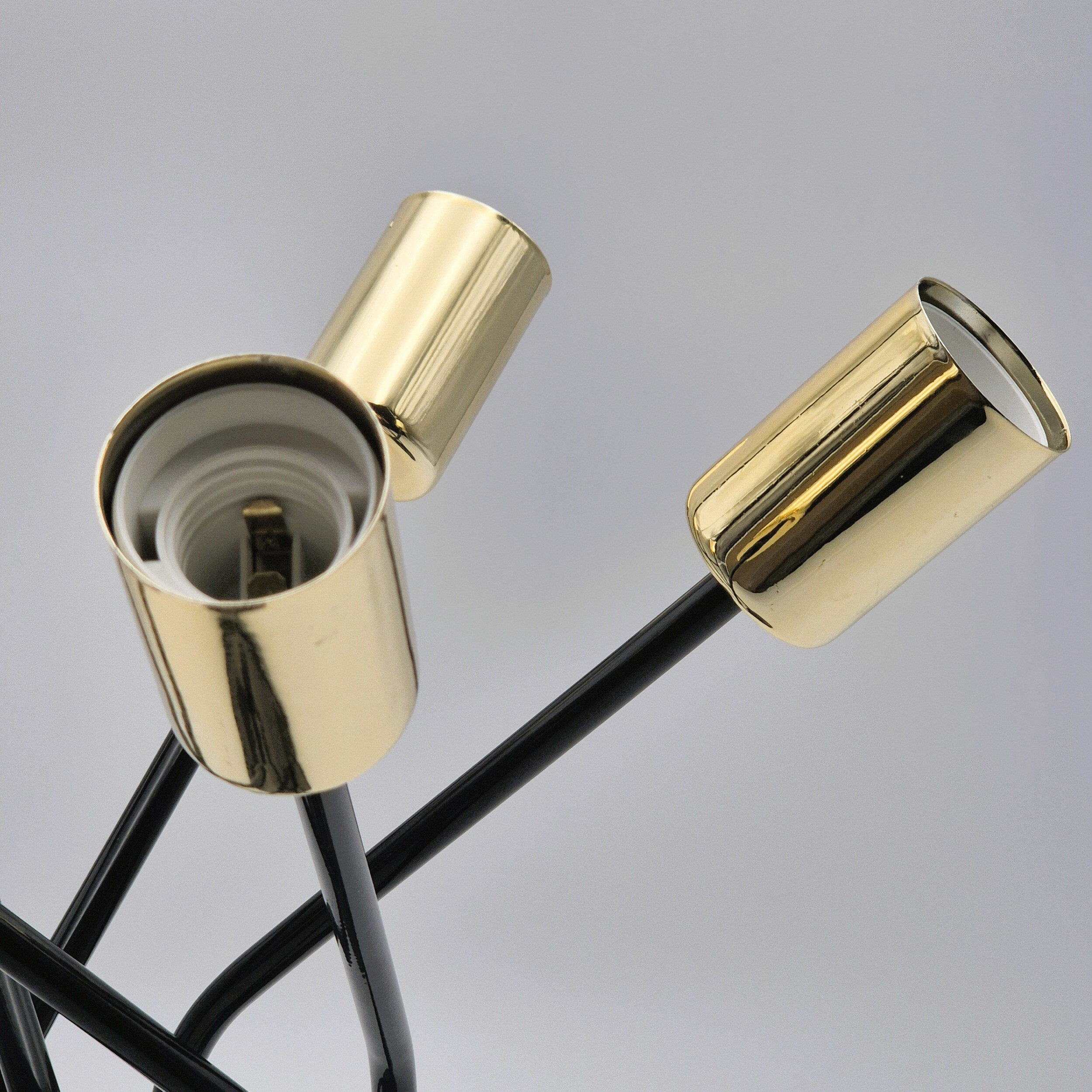 Lamkur Deckenleuchte gold Stahl B/H/L: ca. 36x34x36 cm E27 5 Brennstellen