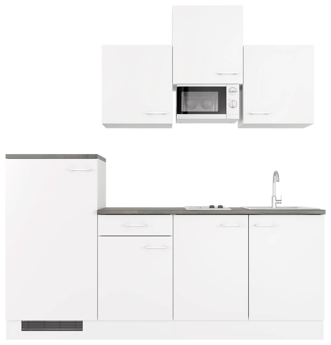 Küchenblock Lucca weiß matt B/H/T: ca. 210x226x60 cm