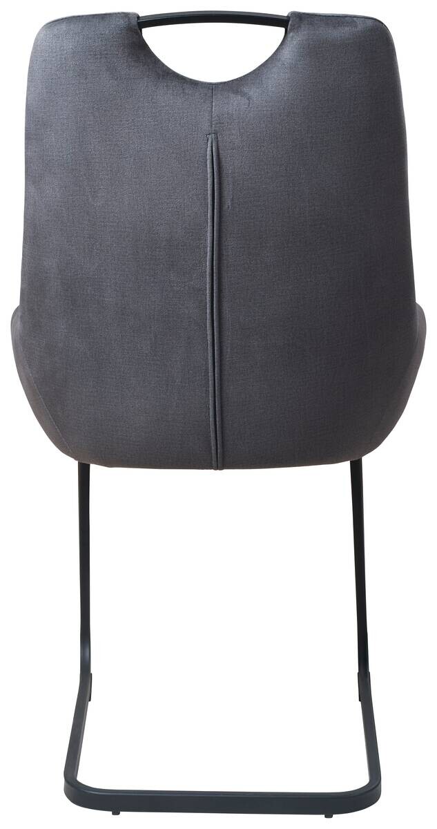 Schwingstuhl Devonport dunkelgrau Microfaser B/H/T: ca. 58x90x61 cm