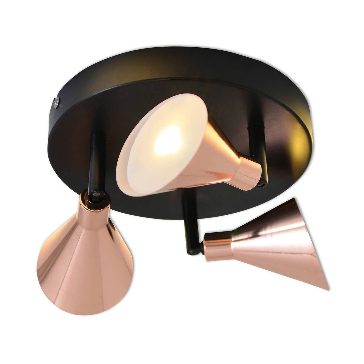 Näve Leuchten Spotleuchte 1208847 Kupfer Metall B/H/T: ca. 38x20,3x38 cm 3 Brennstellen