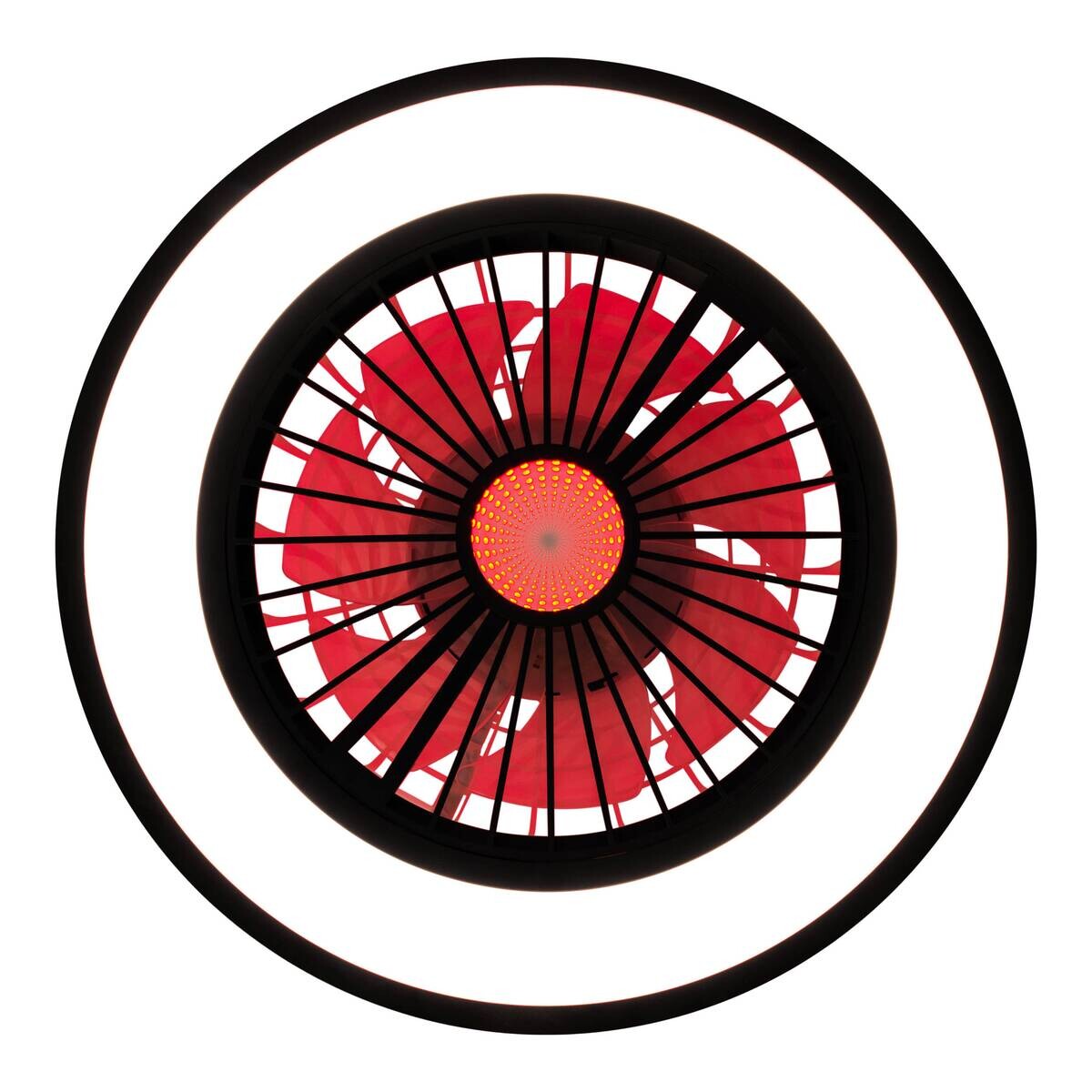 Näve Leuchten Deckenleuchte 1408622 schwarz Metall Kunststoff B/H/T: ca. 54x16x54 cm null 3 Brennstellen