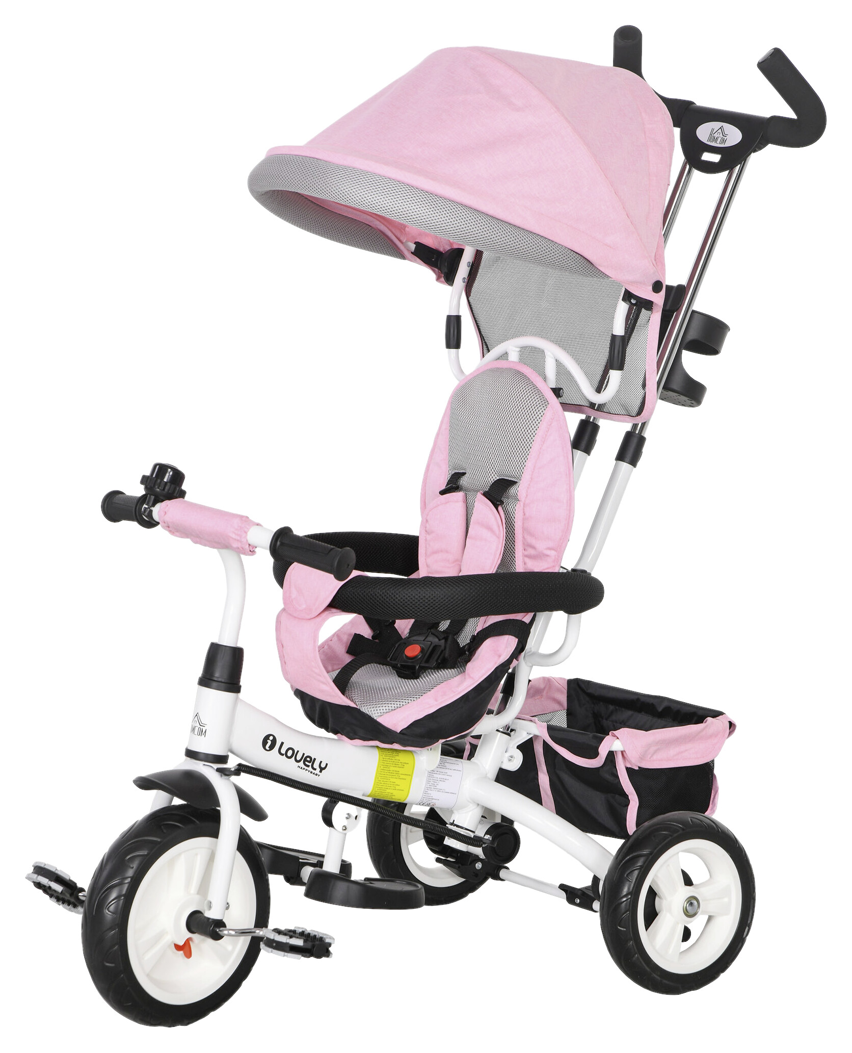 HOMCOM Kinderdreirad rosa B/H/L: ca. 50x106x95 cm