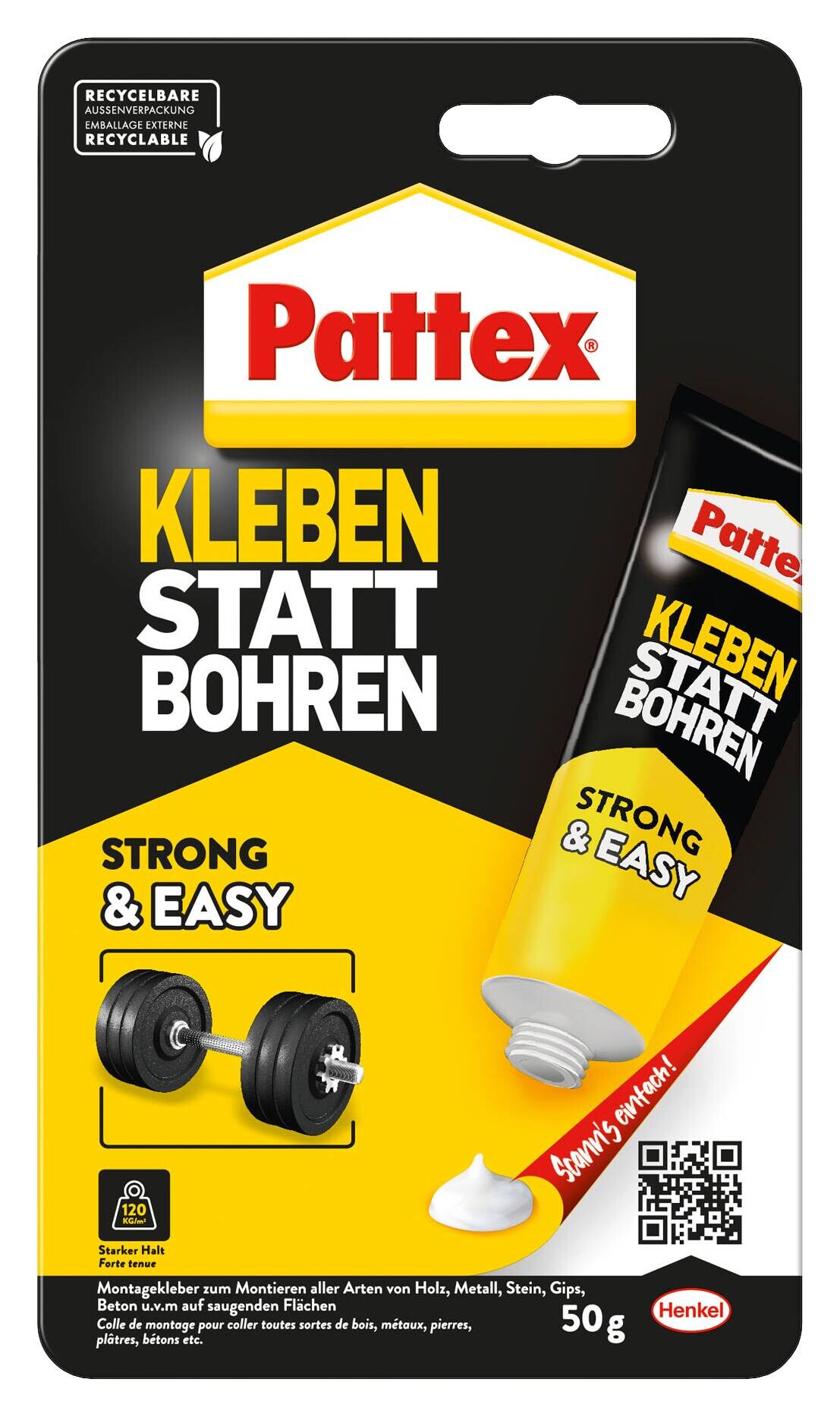 Pattex Montagekleber Kleben statt Bohren ca. 50 g