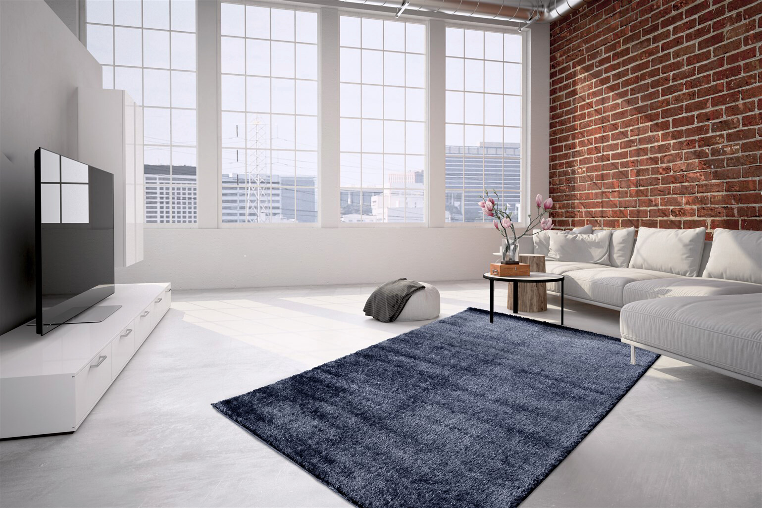 Arte Espina Hochflorteppich Swing 8100 lila B/L: ca. 140x200 cm