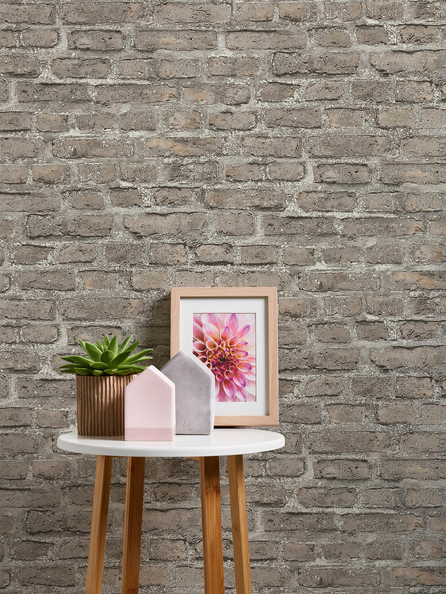 Vliestapete Steinoptik hellbraun B/L: ca. 53x1005 cm