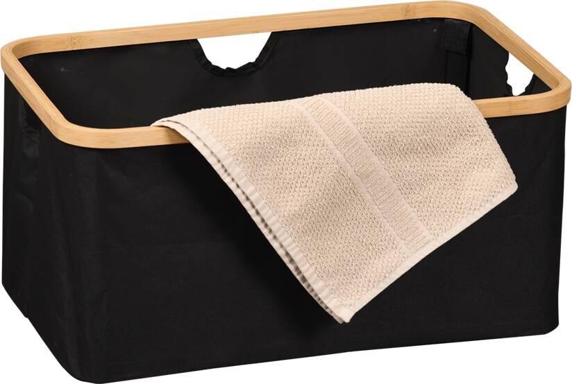 Kesper Aufbewahrungskorb schwarz Bambus B/H/L: ca. 36x26x54 cm