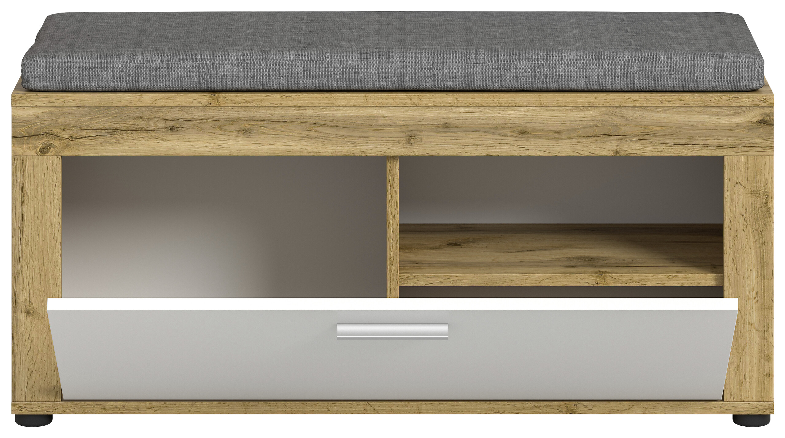 Sitzbank JAM Eiche Wotan Nachbildung weiß B/H/T: ca. 100x44x35 cm