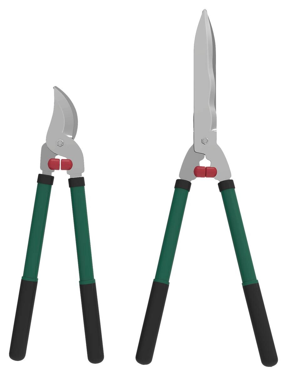 Outsunny Gartenwerkzeug-Set grün Kunststoff B/H/L: ca. 17x4,5x51 cm