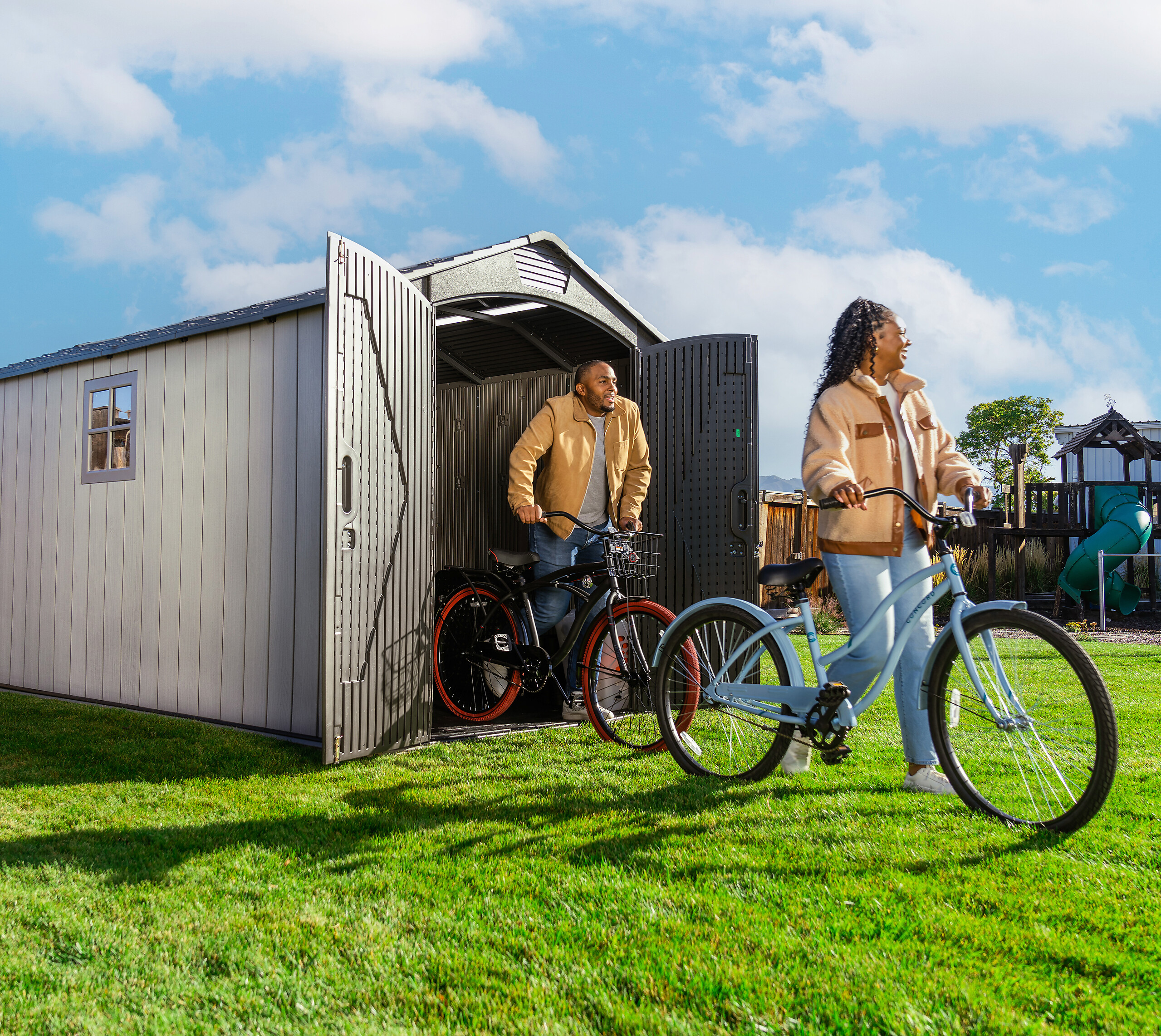 Lifetime Gerätehaus Utah grau B/H/L: ca. 206,2x264,4x426,5 cm