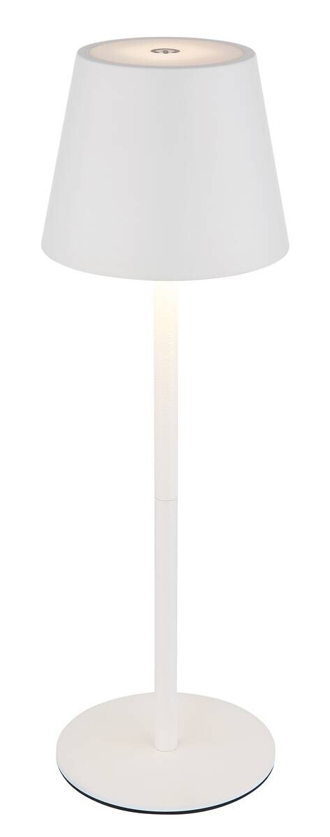 GLOBO LED-Tischleuchte Opal weiß Kunststoff Metall H/D: ca. 36x11,5 cm