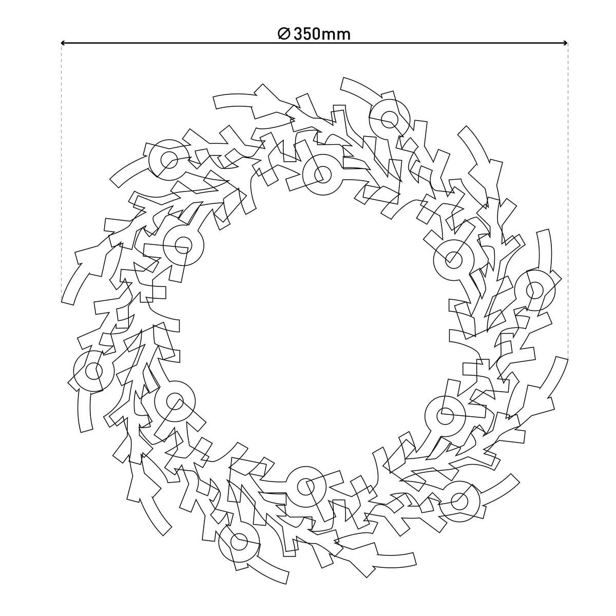 Näve Leuchten LED-Dekoleuchte Noel gold Metall B/H/T: ca. 35x8x35 cm