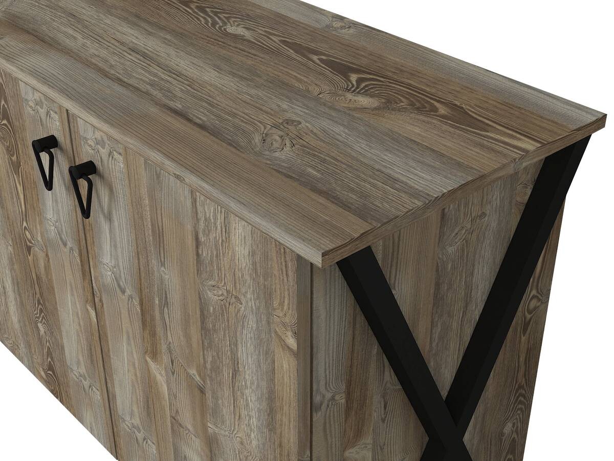 Sideboard Zeth Eiche Nachbildung B/H/T: ca. 180x76,8x44,8 cm