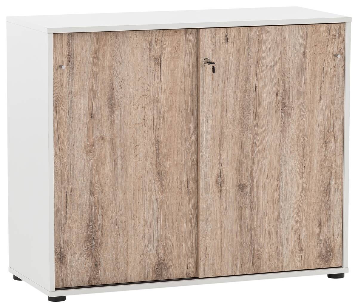 Schiebetürenschrank Serie 400 perlweiß B/H/T: ca. 100,1x83,6x41 cm Schiebetürenschrank Serie 400 perlweiß B/H/T: ca. 100,1x83,6x41 cm