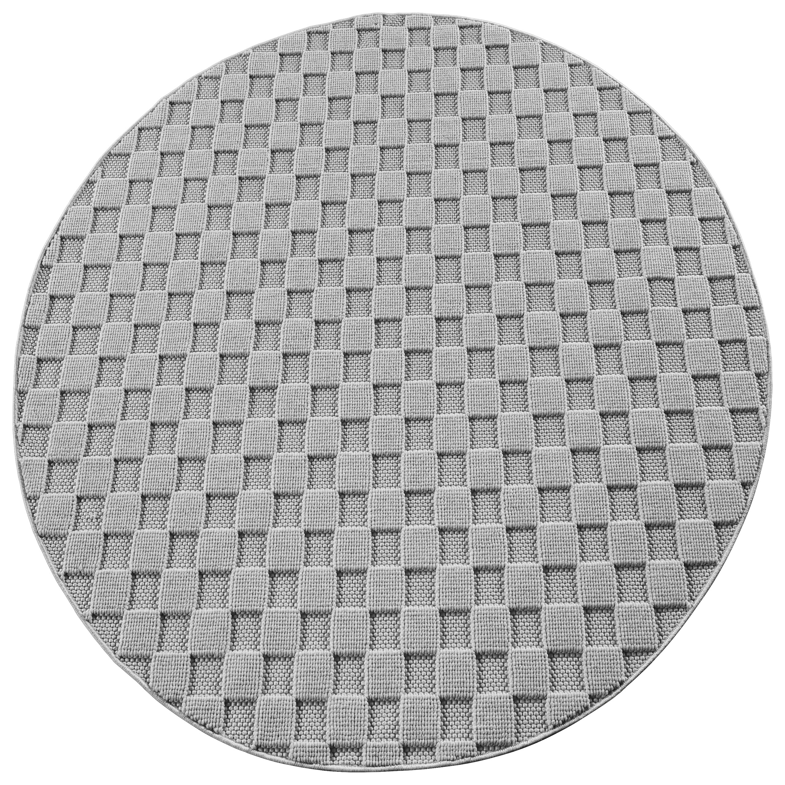 Ayyildiz Kurzflorteppich HELIX silber B/H/L: ca. 120x0,7x120 cm