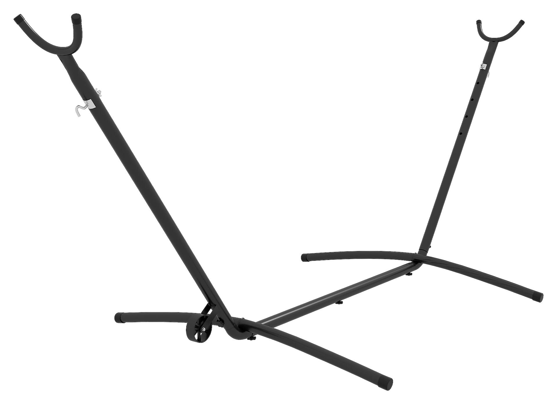 Outsunny Hängemattengestell schwarz Polypropylen B/H/L: ca. 120x290x115 cm