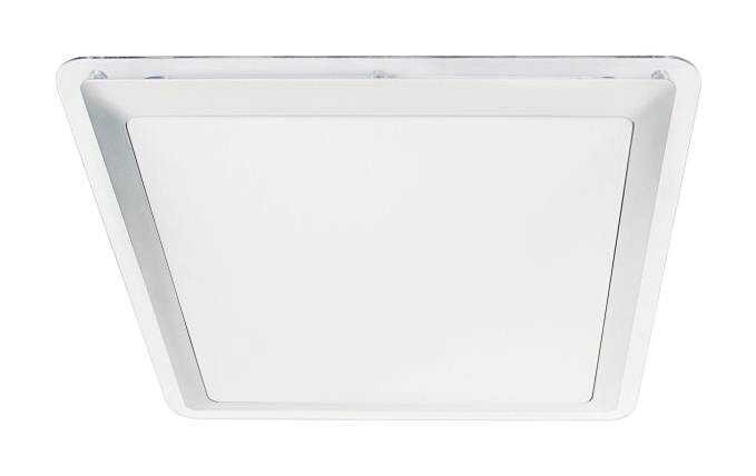 Näve Leuchten LED Deckenleuchte NV1160359 weiß Opal silber Metall Kunststoff B/H/T: ca. 34x8x34 cm null 24 Brennstellen