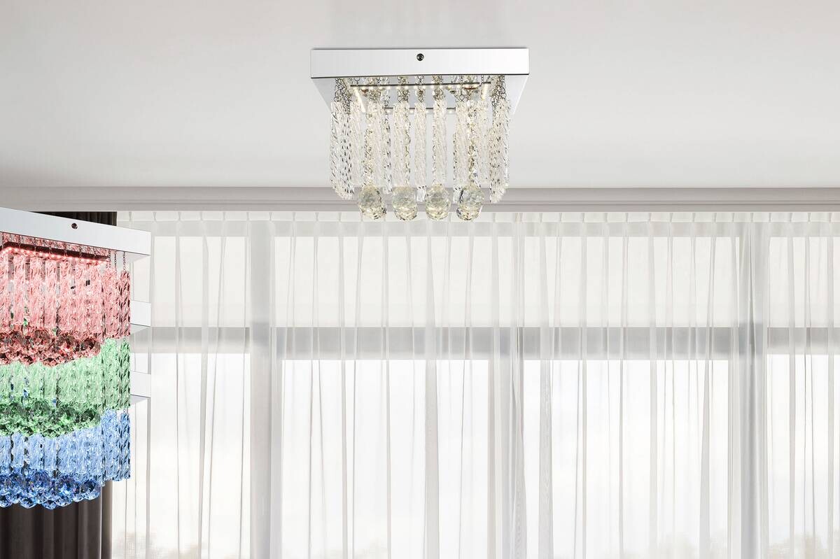 GLOBO LED-Deckenleuchte Mathilda Chrom Metall B/H/T: ca. 25x15x25 cm