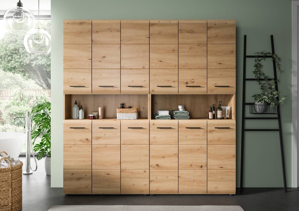 Badezimmer-Set Ice Artisan Oak Nachbildung B/H/T: ca. 180x185x30 cm