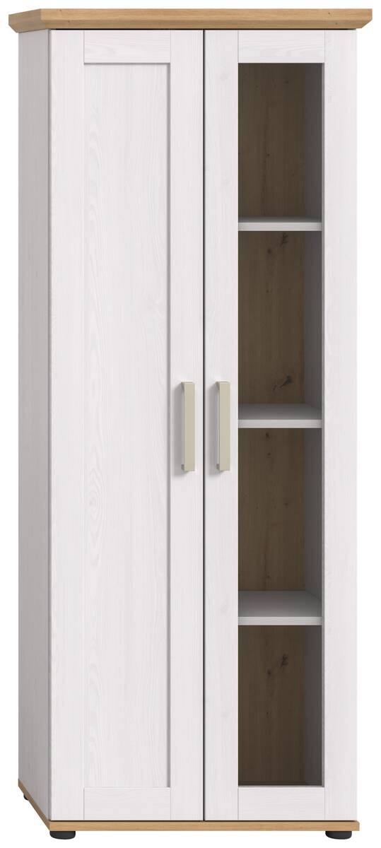 Vitrinenschrank VERONA Lärche Nachbildung Eiche Nachbildung B/H/T: ca. 64x161x37 cm