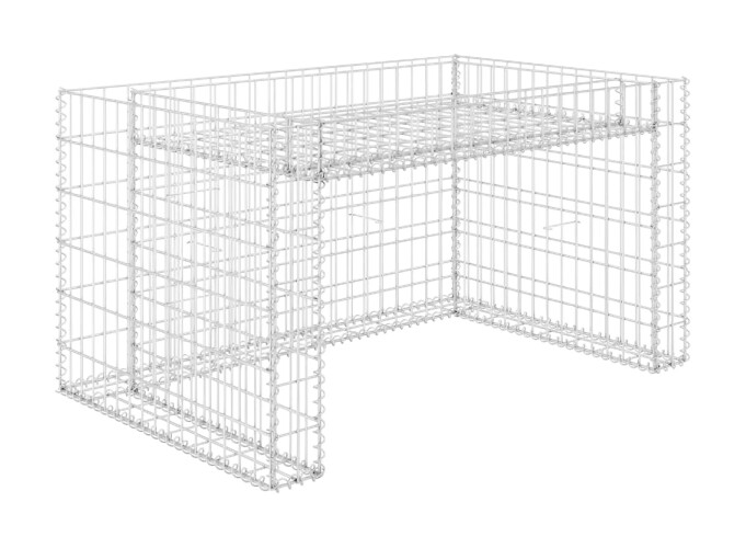 vidaXL Rasenmähergarage silber