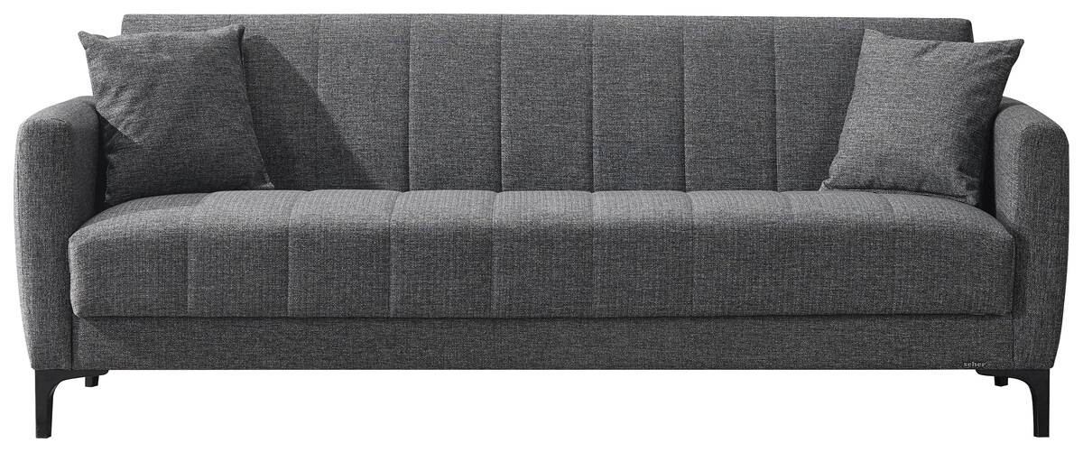 Schlafsofa Rovigo anthrazit Microfaser B/H/T: ca. 214x84x83 cm