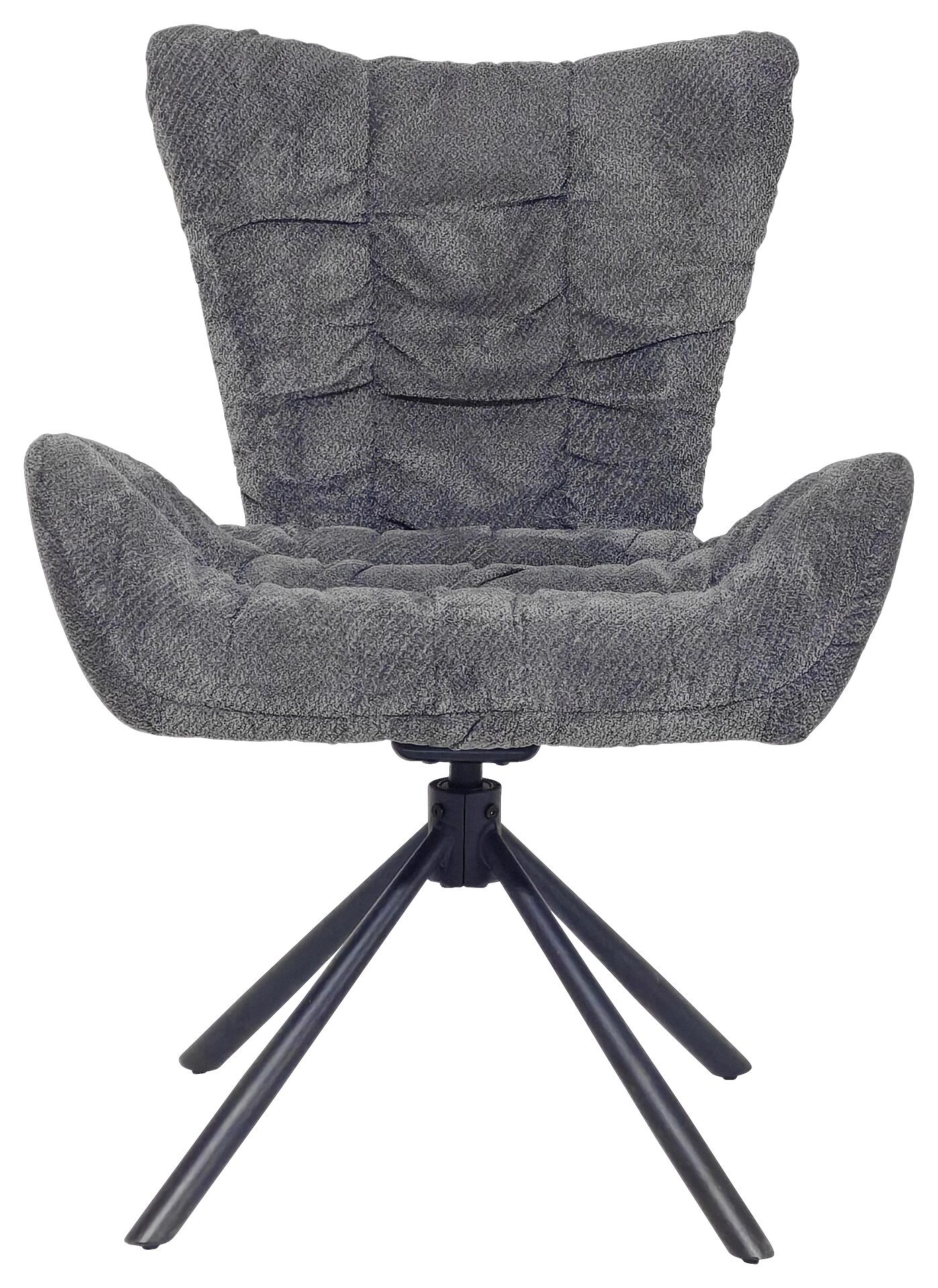 Drehstuhl Brest grau Webstoff B/T: ca. 67x65 cm