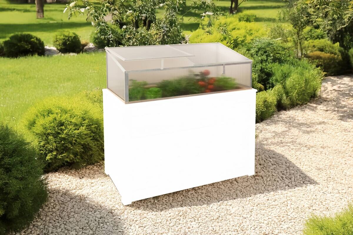 Westmann Frühbeetaufsatz Genus silber B/H/L: ca. 125x29x62 cm