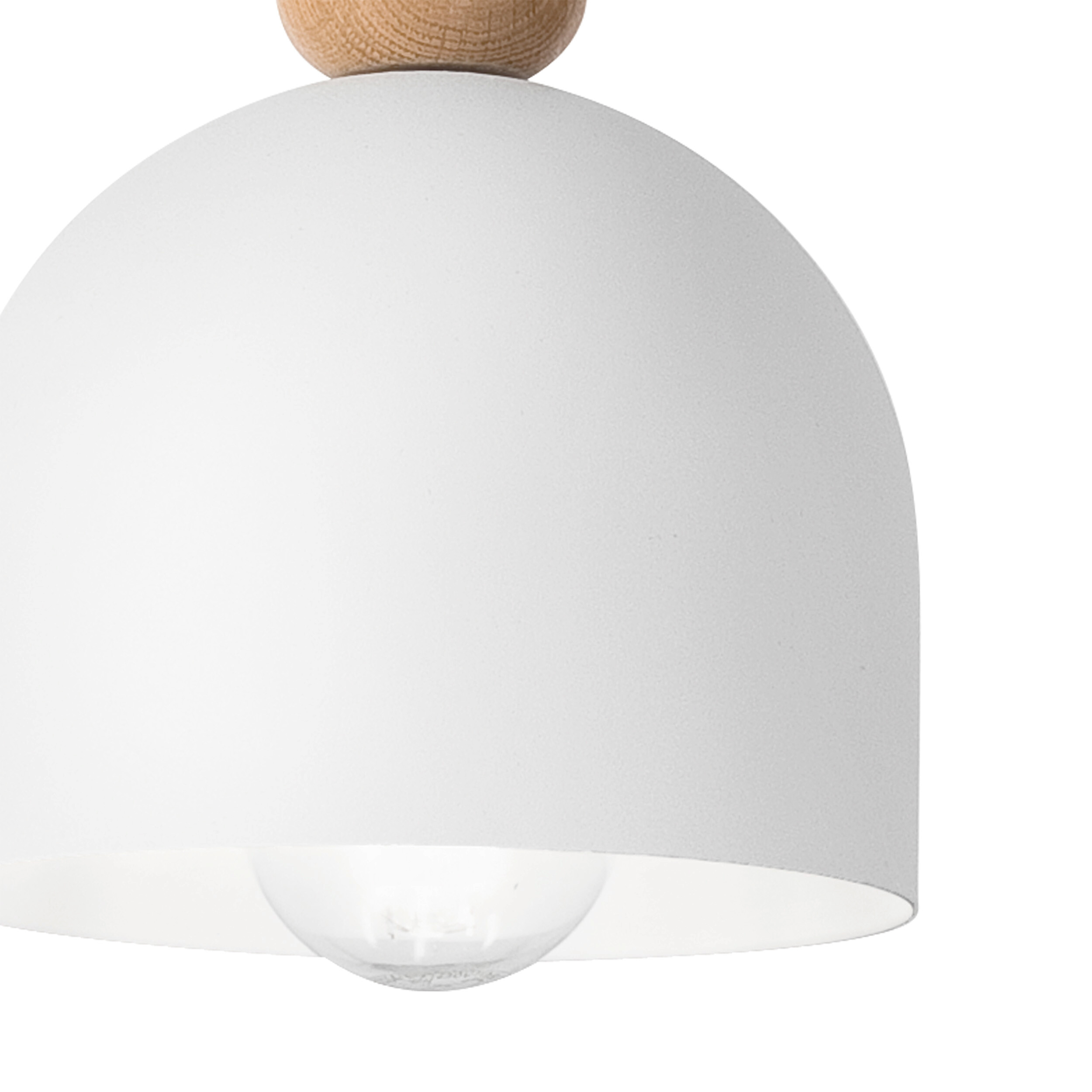 Lamkur Hängeleuchte Eiche weiß Holz Stahl B/H/L: ca. 15,5x102x15,5 cm E27 1 Brennstellen