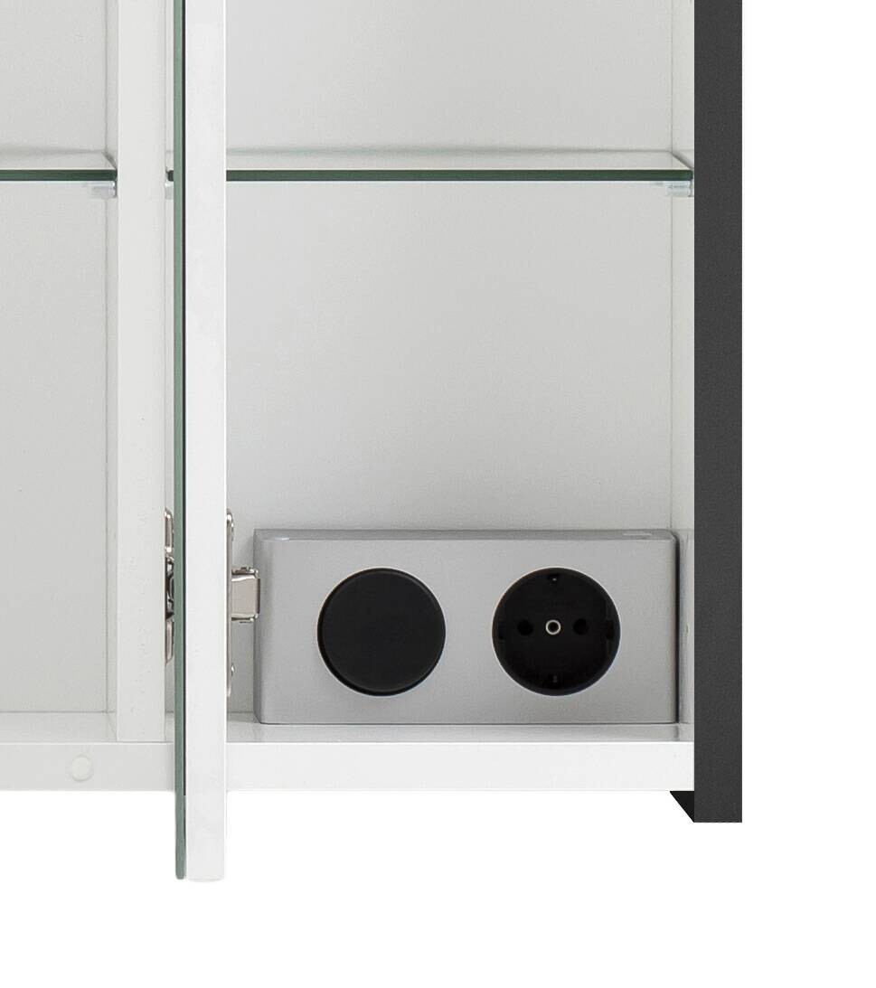 Spiegelschrank Sander anthrazit B/H/T: ca. 65x62,7x16 cm