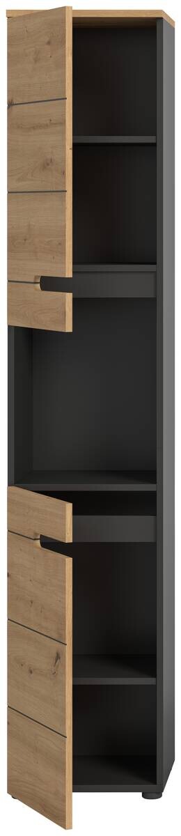 Hochschrank Canu Basalt Eiche Artisan Nachbildung B/H/T: ca. 38x193x34 cm