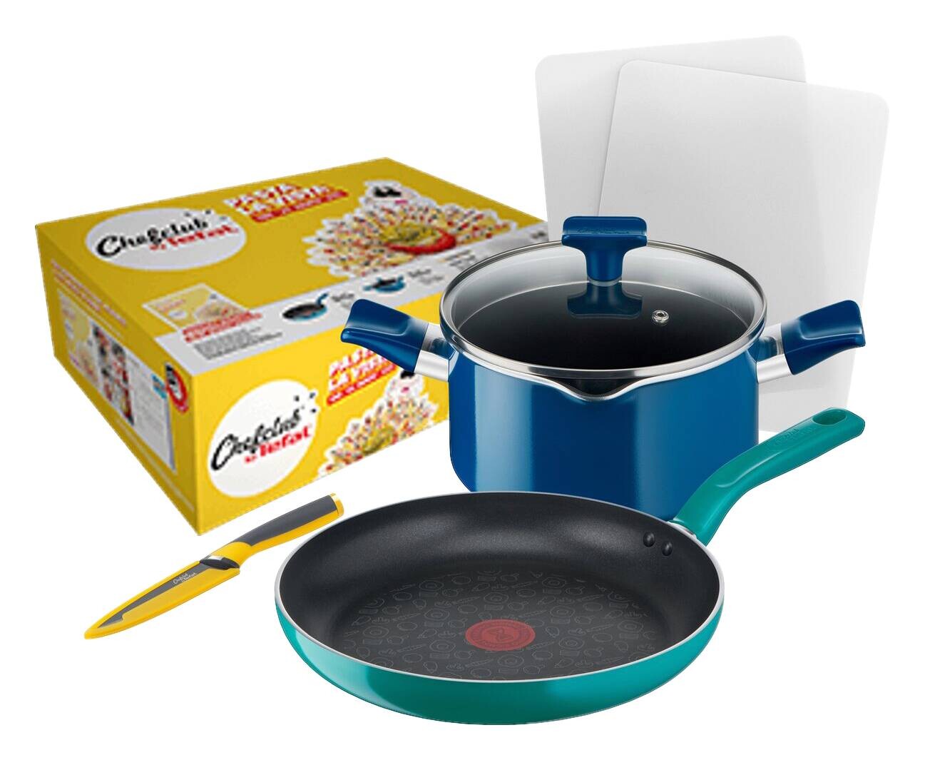 Tefal Kochgeschirrset Pasta La Vista mehrfarbig Aluminium 6 tlg.