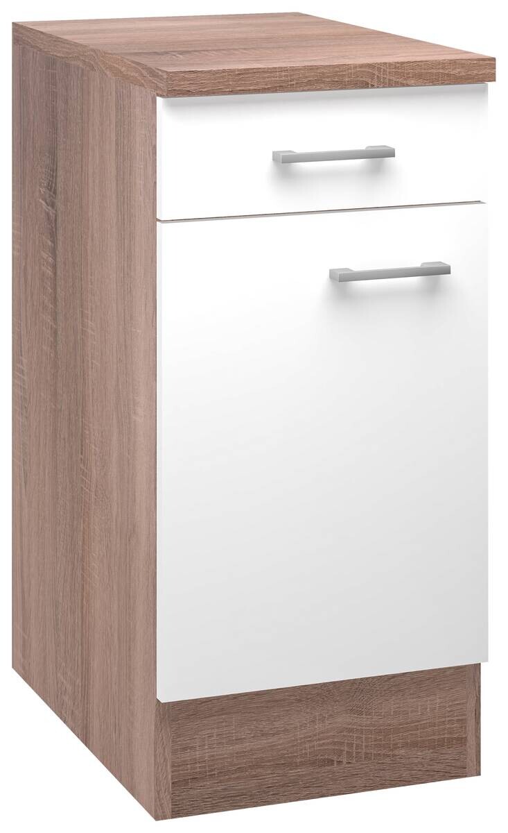 Unterschrank Samoa weiß Eiche Nachbildung B/H/T: ca. 40x85x60 cm