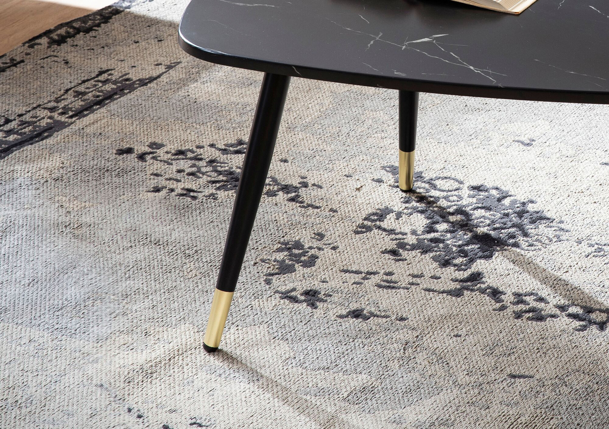 Wohnling Couchtisch schwarz Marmor B/H/T: ca. 90x41x60 cm