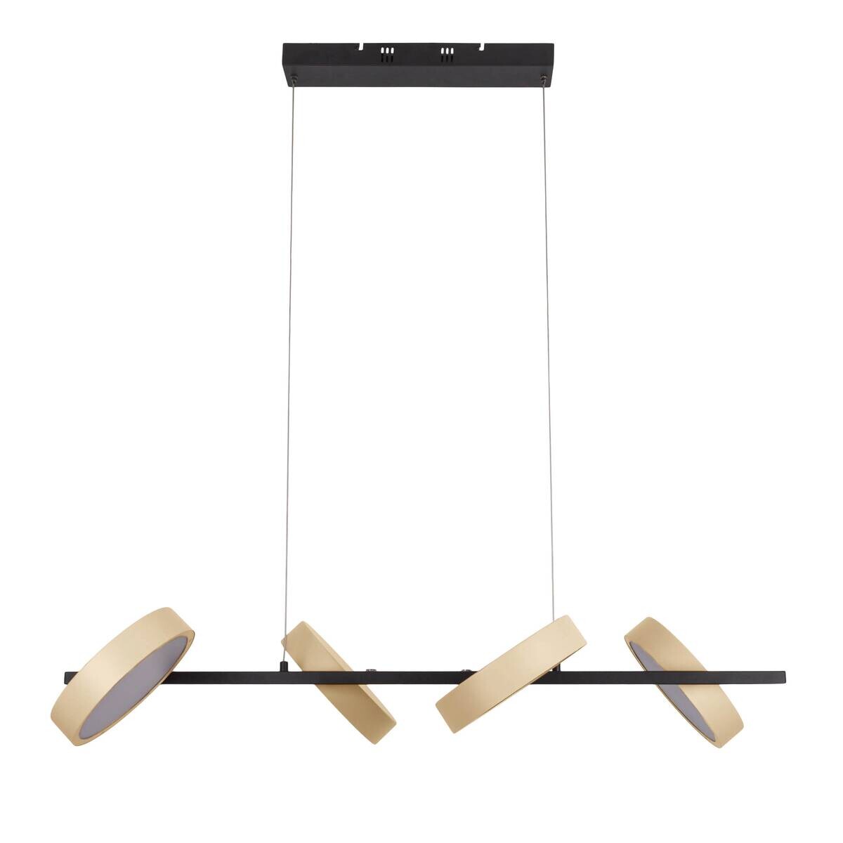 Näve Leuchten LED-Pendelleuchte beige Kunststoff Metall B/H/T: ca. 110x150x52 cm