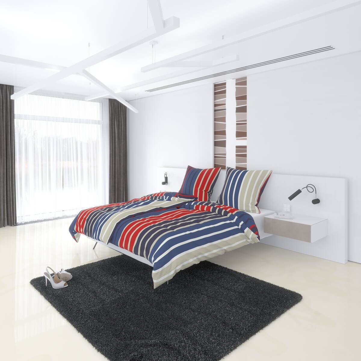 Baumwoll Bettwäsche Seersucker